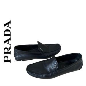 Prada - black drivers loafers size 8 Men